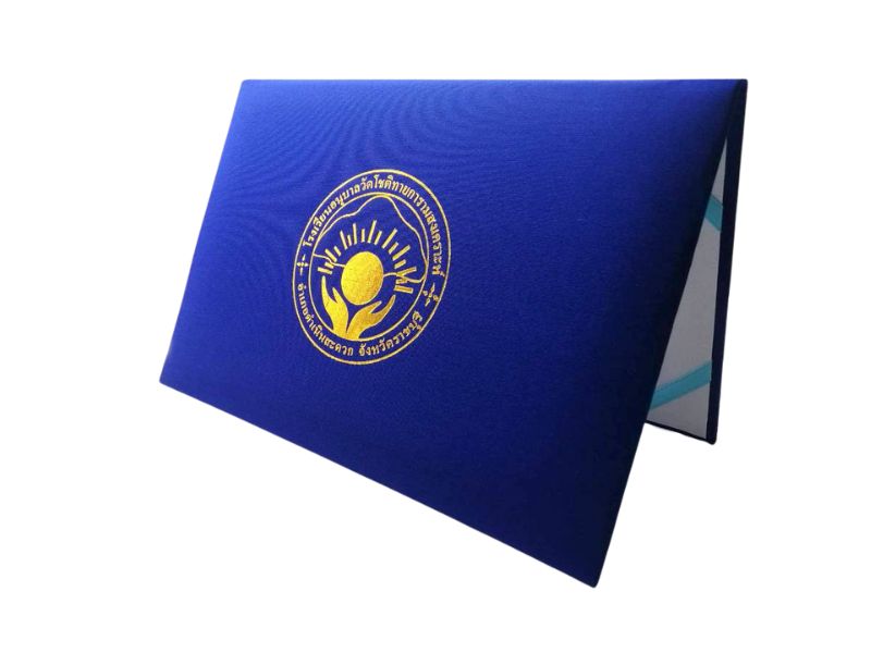 ปกใส่ใบประกาศนียบัตร ราคาโรงงาน